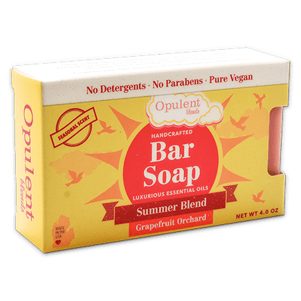 Opulent Blends USA All Natural Vegan Handmade Antibacterial Luxurious Essential Oil Bar Soap (Grapefruit Orchards) 112g - LMCHING Group Limited
