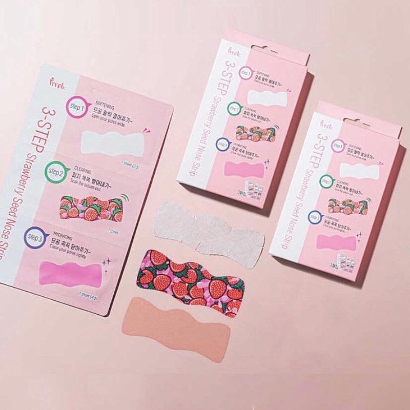 Prreti 3-Step Strawberry Seed Nose Strip 7g x 3 Kits - LMCHING Group Limited