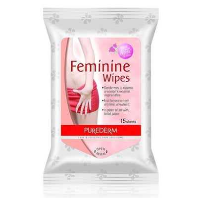 Purederm Rose Refreshing Hygienic Feminine Wipes (Prevent Odors) 15pcs - LMCHING Group Limited