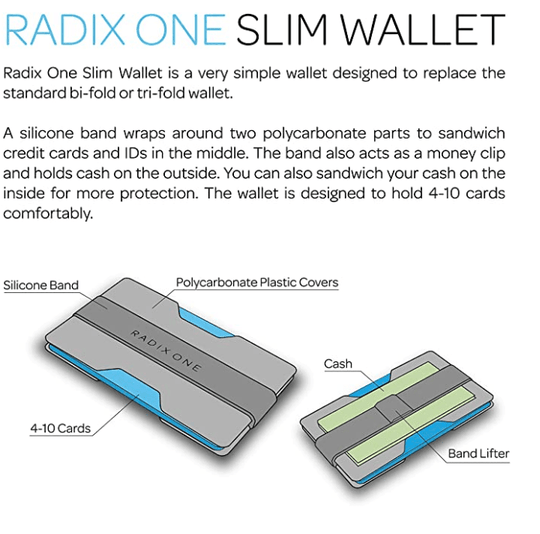 RADIX USA One Ultra Slim 4mm Card Holder Wallet (Black) 1pc - LMCHING Group Limited