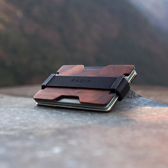Radix USA Walnut Wood Element 8mm Slim Card Holder Wallet (RFID Blocking) 1pc - LMCHING Group Limited