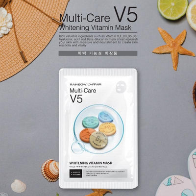 Rainbow L'affair Multi-Care V5 Whitening Vitamin Mask (White) 25ml x 10 - LMCHING Group Limited