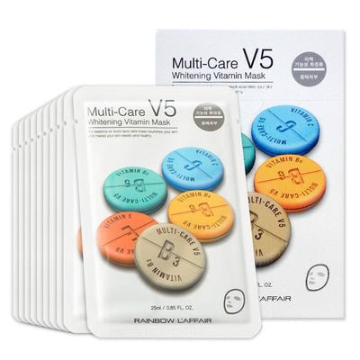 Rainbow L'affair Multi-Care V5 Whitening Vitamin Mask (White) 25ml x 10 - LMCHING Group Limited