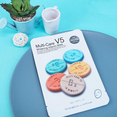 Rainbow L'affair Multi-Care V5 Whitening Vitamin Mask (White) 25ml x 10 - LMCHING Group Limited