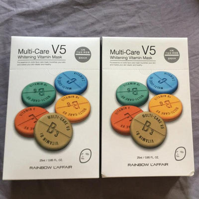 Rainbow L'affair Multi-Care V5 Whitening Vitamin Mask (White) 25ml x 10 - LMCHING Group Limited