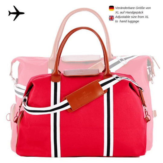 Saint Maniero Germany Handmade Leather Water Resistant Duffel Bag Massimo (Red) 1pc - LMCHING Group Limited