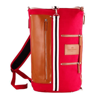 SAINT MANIERO Germany Handmade Leather Water Resistant Sempre Backpack (Red) 1pc