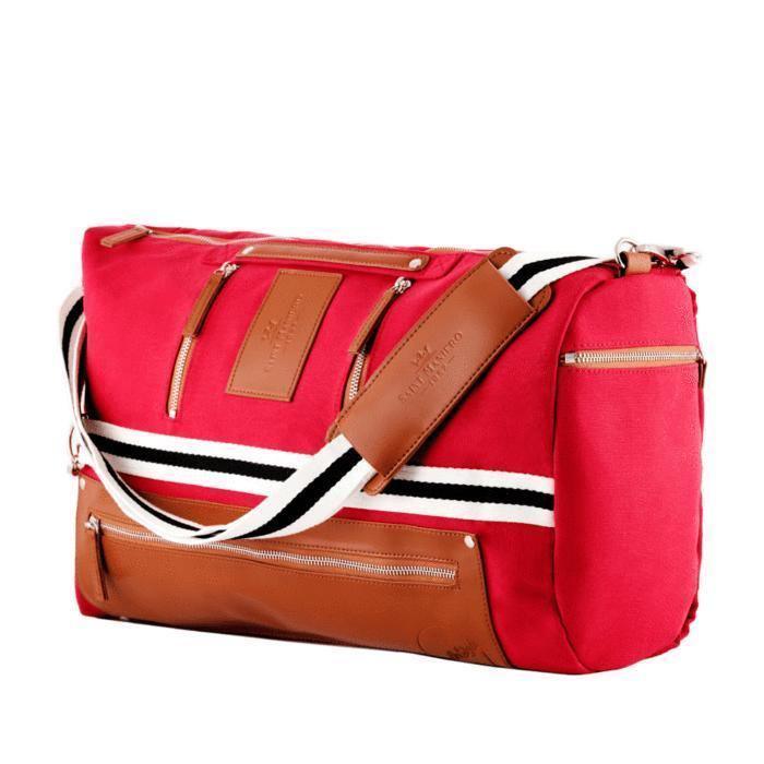 SAINT MANIERO Germany Handmade Leather Water Resistant Sempre Backpack (Red) 1pc - LMCHING Group Limited