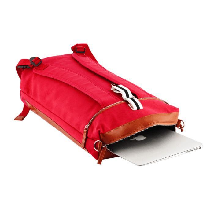 SAINT MANIERO Germany Handmade Leather Water Resistant Sempre Backpack (Red) 1pc - LMCHING Group Limited