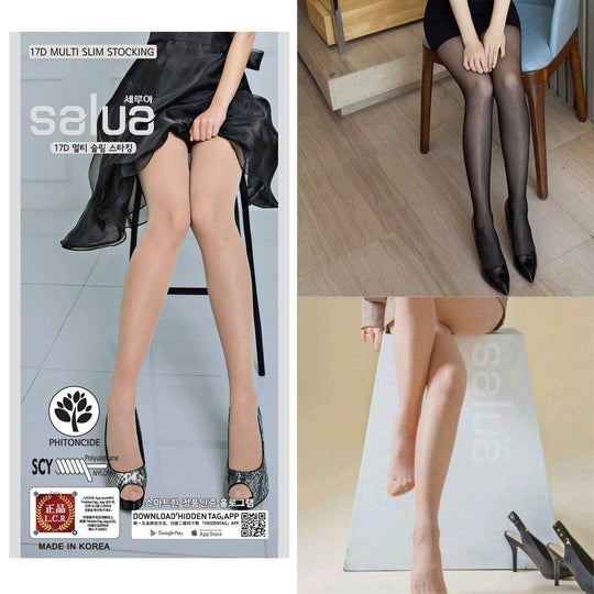 salua 17D Multi Hip-Up Slimming Stockings (Seductive Nude/Black) 1pc - LMCHING Group Limited