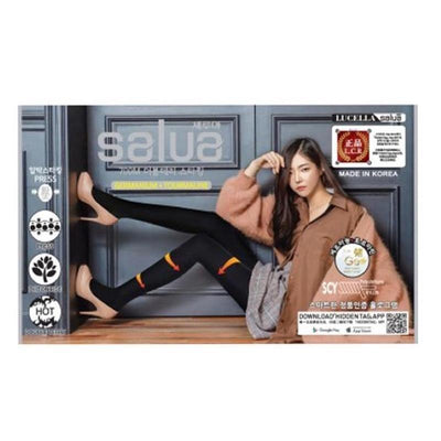 salua 700M Double Terry Press Super Warm Hip-Up Slimming Stockings 1pc