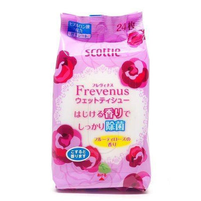 Scottle Anti Bacterial Frevenus Sterile Wipes (Rose) 24pcs
