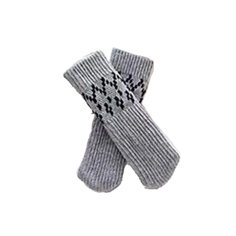 SeedCare Canada Reusable Anti-Fall Pure Gray With Pattern Chair Socks Protectors (Easy Moving & Noise Reducing) 1 pair - LMCHING Group Limited