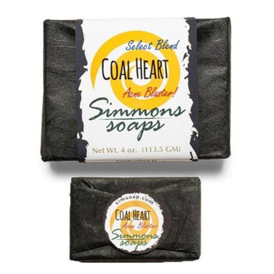 Simmons Natural Bodycare USA Handmade Soap For Acne (Coal Heart Activated Charcoal) 1pc - LMCHING Group Limited