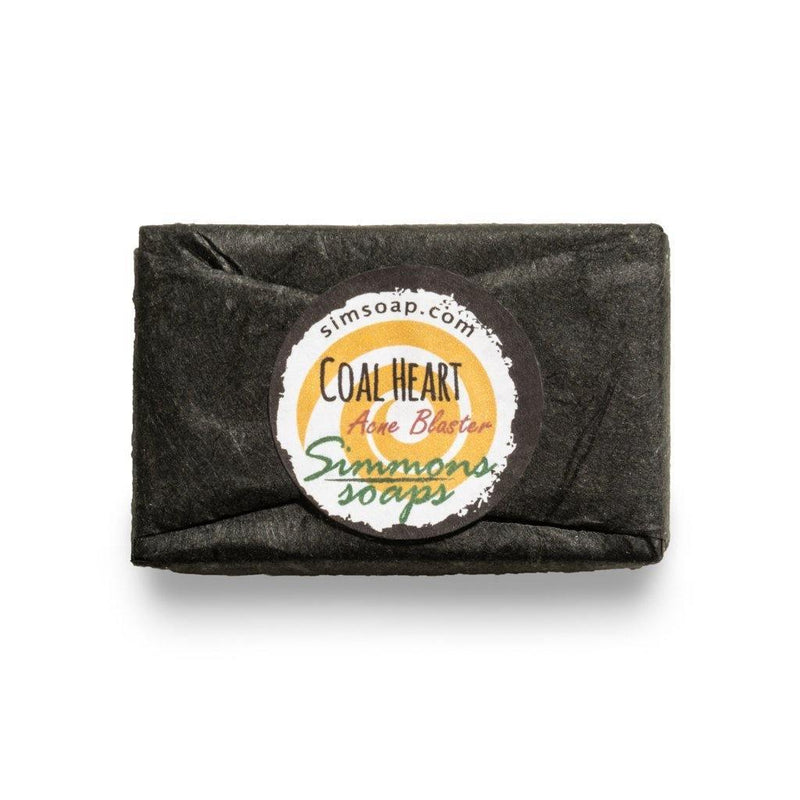 Simmons Natural Bodycare USA Handmade Soap For Acne (Coal Heart Activated Charcoal) 1pc - LMCHING Group Limited