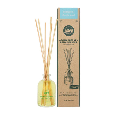 Smell Lemongrass Diffuseur de roseaux d'aromathérapie anti-moustiques fait à la main (Citronnelle et menthe) 50 ml