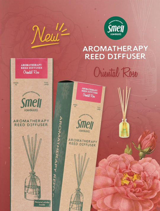 smell LEMONGRASS Handmade Aromatherapy Mosquito Repellent Reed Diffuser (Oriental Rose) 50ml - LMCHING Group Limited