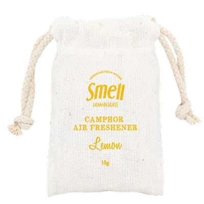 Smell Lemongrass ハンドメイドカンファー芳香剤/ 蚊よけ（レモン）ミニサイズ 15g