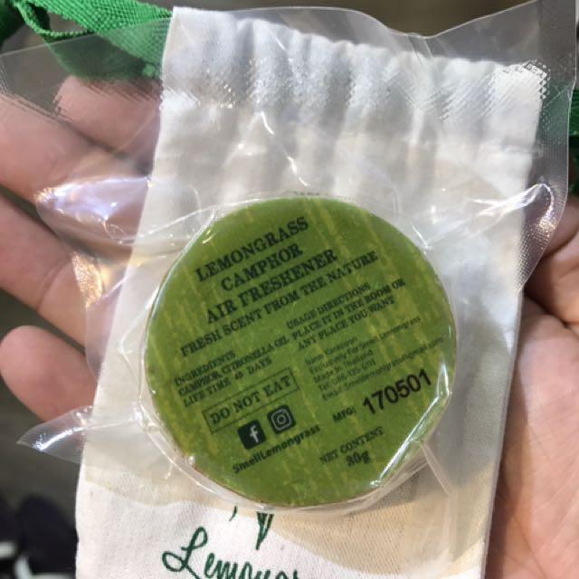 smell LEMONGRASS Handmade Camphor Air Freshener/Mosquito Repellent (Lemongrass) 30g - LMCHING Group Limited