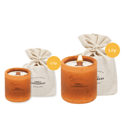 smell LEMONGRASS Mosquito Repellent Soy Wax Candle (Lily)