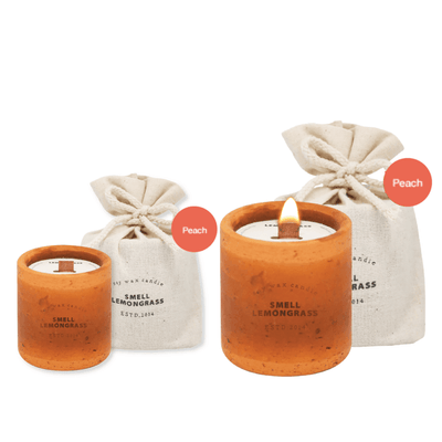 smell LEMONGRASS Mosquito Repellent Soy Wax Candle (Peach)