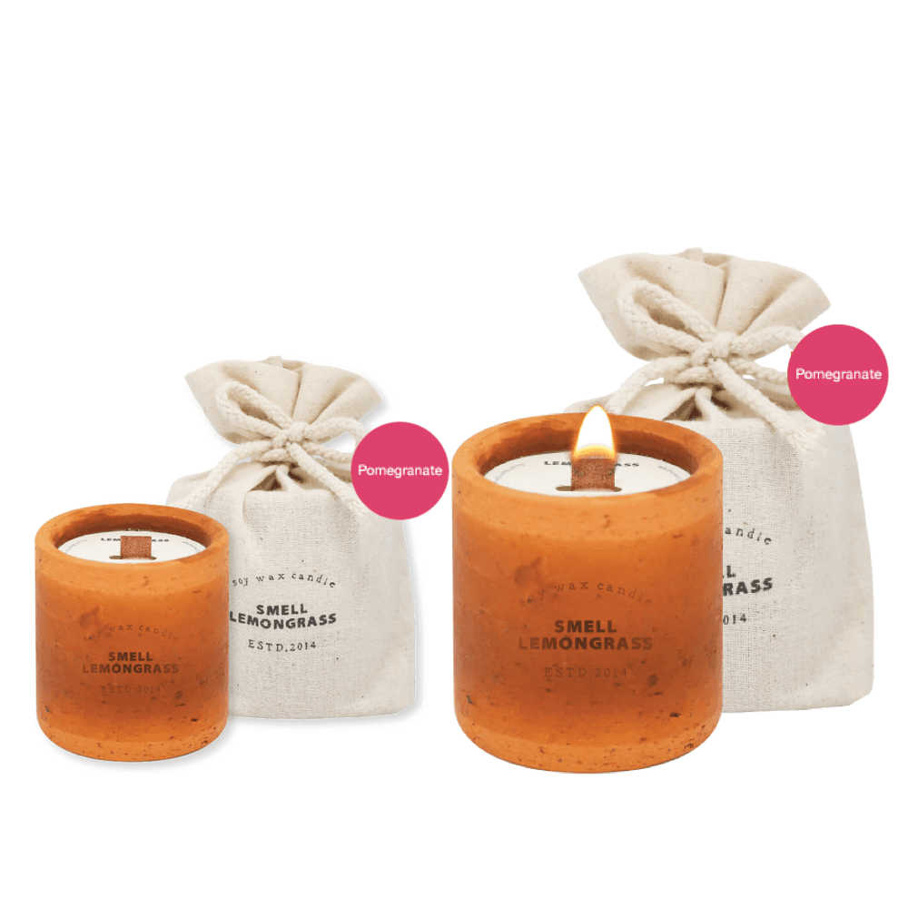 smell LEMONGRASS Mosquito Repellent Soy Wax Candle (Pomegranate) - LMCHING Group Limited