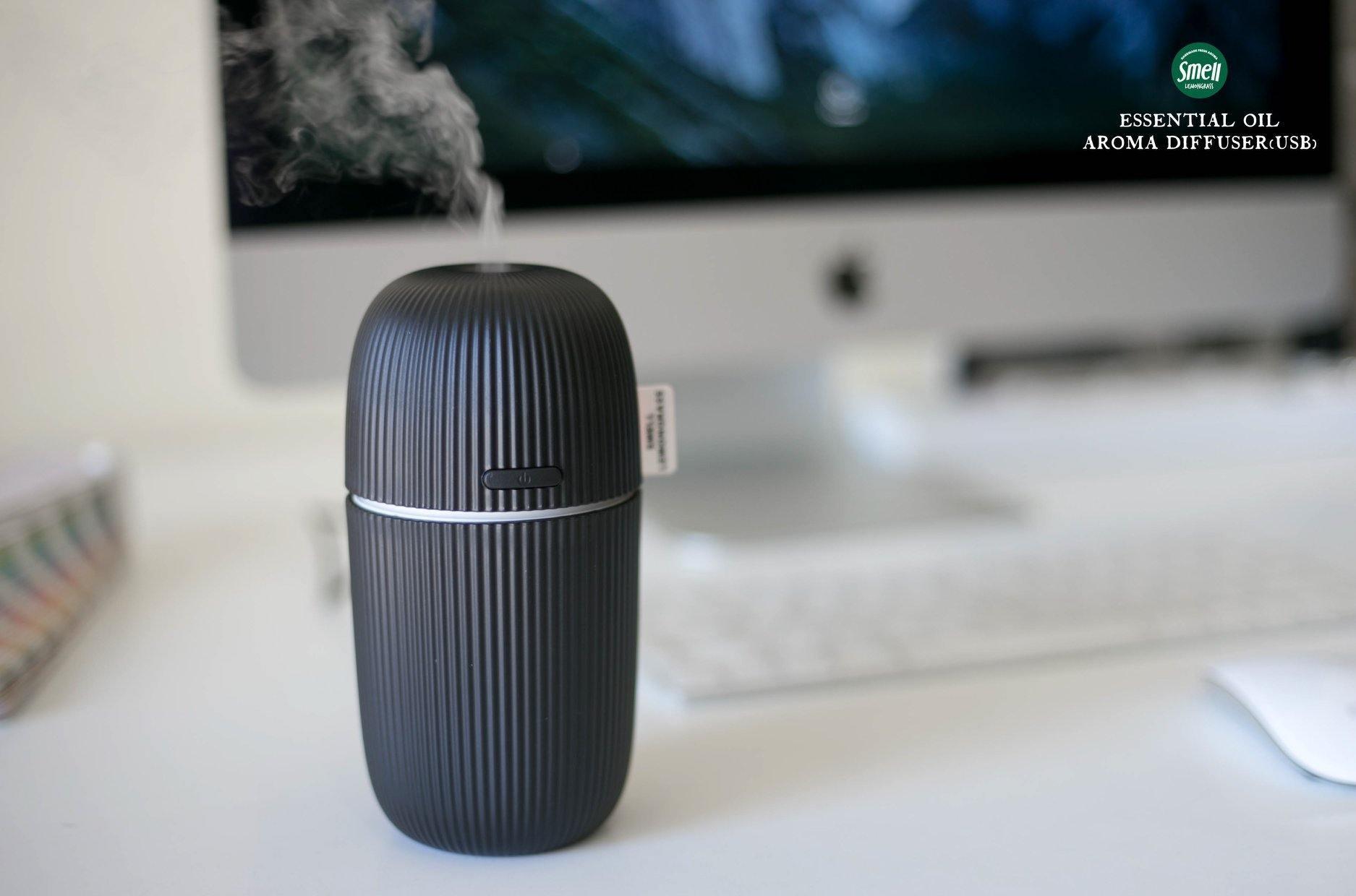 smell LEMONGRASS USB Essential Oil Aroma Diffuser Machine (Black) 1pc - LMCHING Group Limited