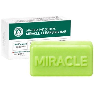 Some By Mi 30 Days Tea Tree Acne Clear Miracle Cleansing Bar (AHA, BHA & PHA) 106g