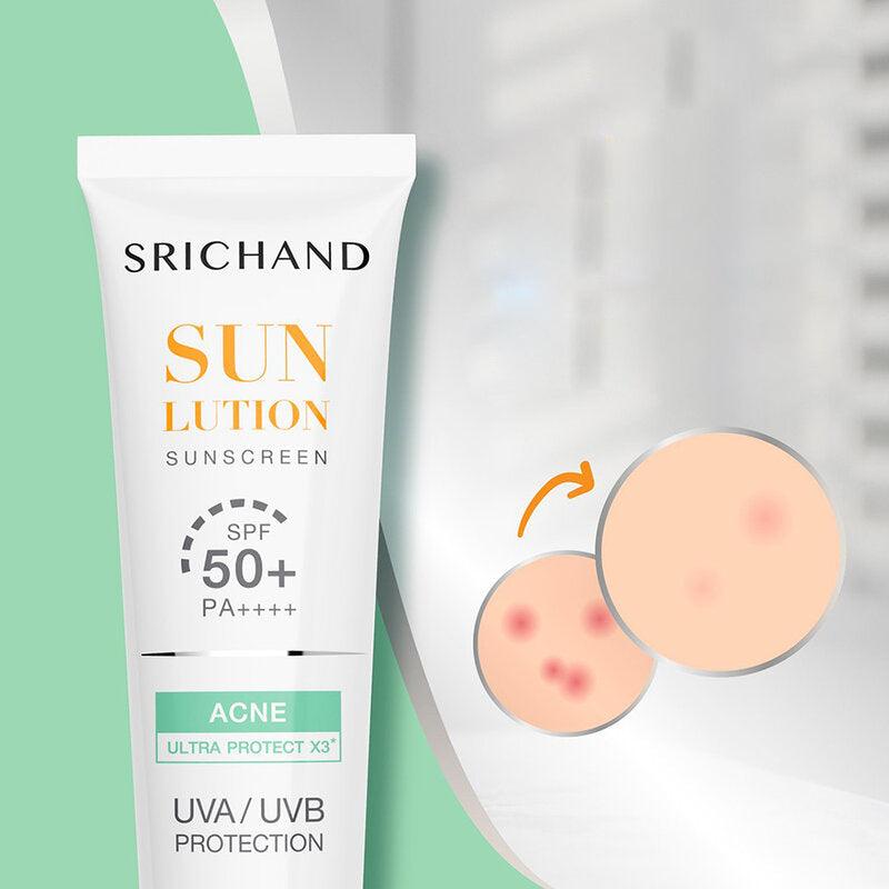 SRICHAND Sunlution Skin Anti Acne Sunscreen SPF50+ PA++++ 15ml - LMCHING Group Limited