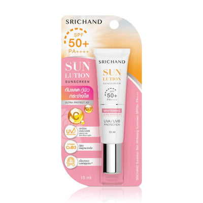 Srichand Sunlution Skin Pelindung Suria Memutih SPF50+ PA++++ 15ml