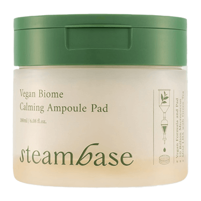 STEAMBASE 韓國 純素生物群系 舒緩安瓶爽膚棉 70片/180ml