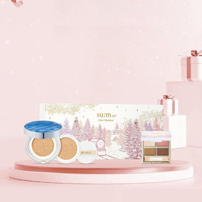 SU:M37 Water-full CC Cushion Perfect Finish Set No.1 Light Beige SPF50+/PA+++ (Cushion 15g x 2 + Eye Shadow Palette) - LMCHING Group Limited