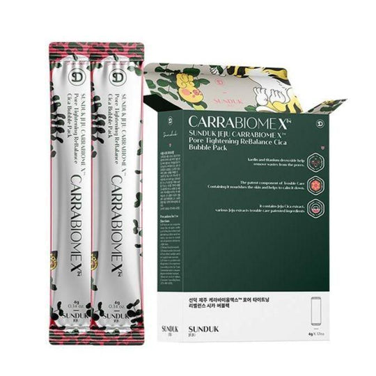 SUNDUK Jeju Carrabiome Pore Tightening ReBalance Cica Bubble Pack 4g x 12pcs - LMCHING Group Limited