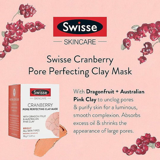 Swisse Cranberry Pore Perfecting Clay Mask 70g - LMCHING Group Limited