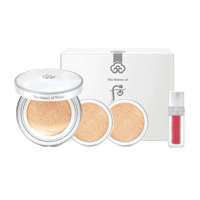 The History of Whoo Radiant White Moisture Conjunto Especial de Base Cushion (4 itens)