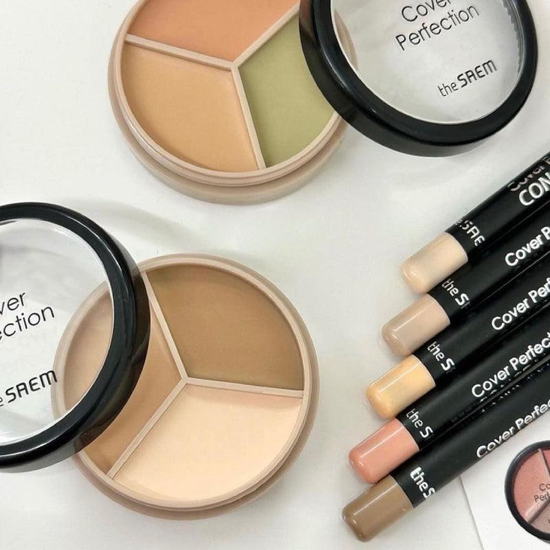 the SAEM Cover Perfection Triple Pot Concealer (2 Colors) 4.5g - LMCHING Group Limited