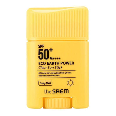 the SAEM Eco Earth Power Clear Sun Stick SPF50+ PA++++ 16g / 22g