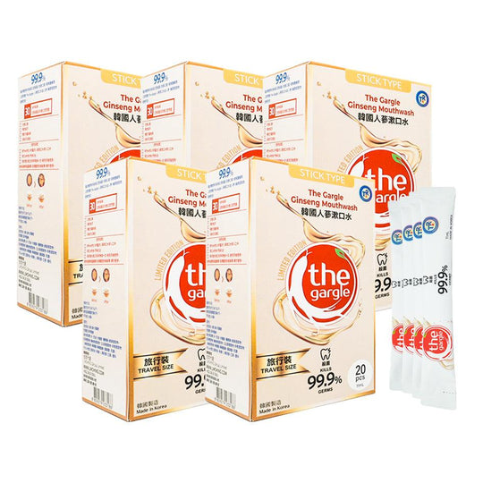[Travel Size] The Gargle 99.9% Sterilization Korean Ginseng Flavored Mouthwash 11ml x 20ea (5 boxes) - LMCHING Group Limited