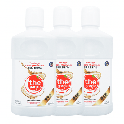 [UPSIZE] The Gargle 99.9% Sterilization Korean Ginseng Flavored Mouthwash 600ml x 3 - LMCHING Group Limited