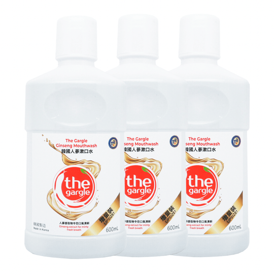 [UPSIZE] The Gargle 99.9% Sterilization Korean Ginseng Flavored Mouthwash 600ml x 3 - LMCHING Group Limited