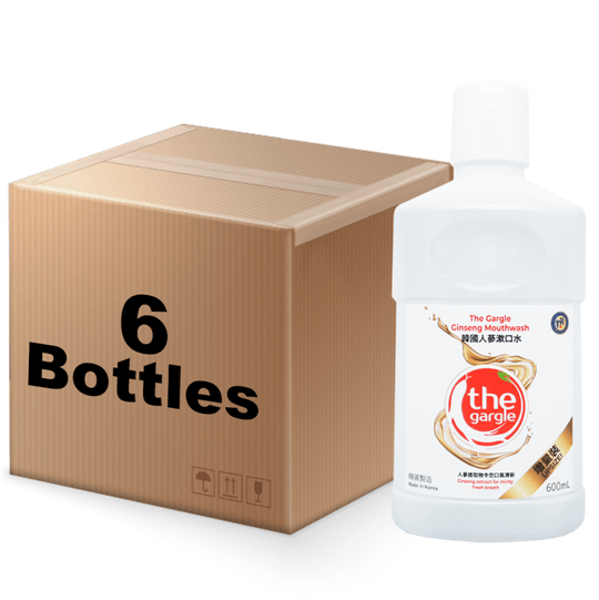 [UPSIZE] The Gargle 99.9% Sterilization Korean Ginseng Flavored Mouthwash 600ml x 6 - LMCHING Group Limited