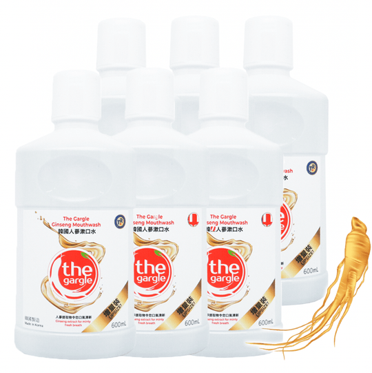 [UPSIZE] The Gargle 99.9% Sterilization Korean Ginseng Flavored Mouthwash 600ml x 6 - LMCHING Group Limited