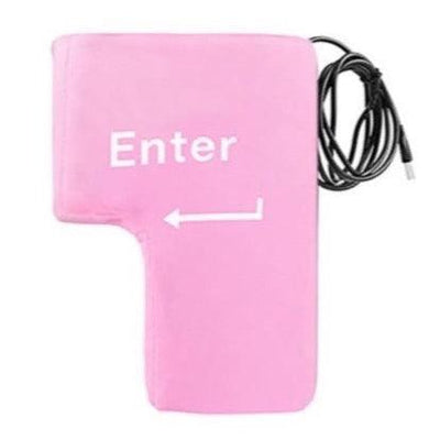 USB Tombol Enter Besar Mainan Menghilangkan Stres (#Pink) 1 buah