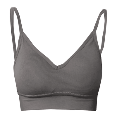 V-Neck Dark Grey Camisole Top 1pc - LMCHING Group Limited