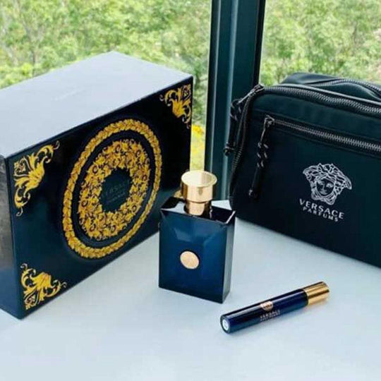 Versace Dylan Blue Pour Homme 3pcs Gift Box Set (EDT 100ml + EDT 10ml + Pouch) - LMCHING Group Limited