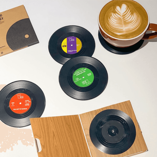 Vintage Phonograph Record Coaster 4pcs - LMCHING Group Limited