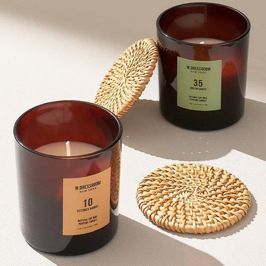 W.DRESSROOM Natural Soy Wax Perfume Candle Gift Set (150g x 2 + Coaster x 2) - LMCHING Group Limited