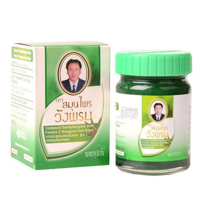 Wang Prom Thai Herbal Massage Grön balsam (Anti-Klåda för Insektsbett) 50g