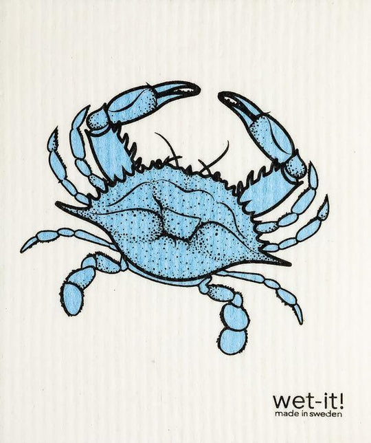 Wet-it! Swedish Eco-Friendly 100% Biodegradable Super Absorbent Reusable Cloth (Blue Crab) 1pc - LMCHING Group Limited