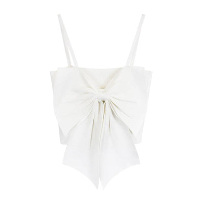 White Bow Tie Camisole 1pc - LMCHING Group Limited